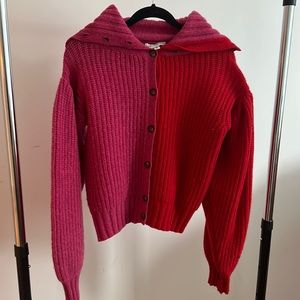 Something Navy Two Tone Cardigan